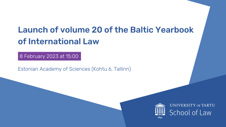 Launch of volume 20 of the Baltic Yearbook of International Law