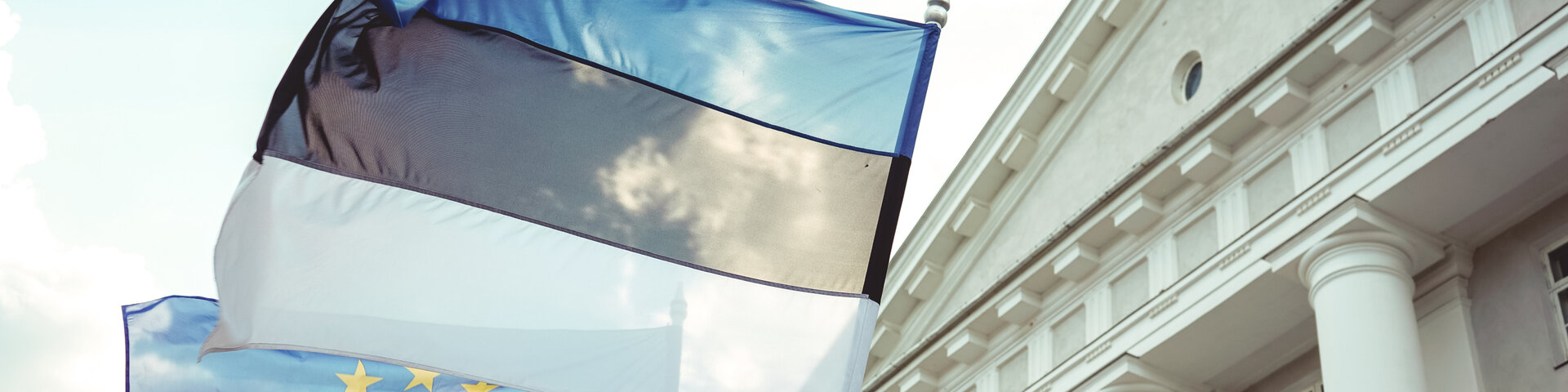 Estonian and European Union flags